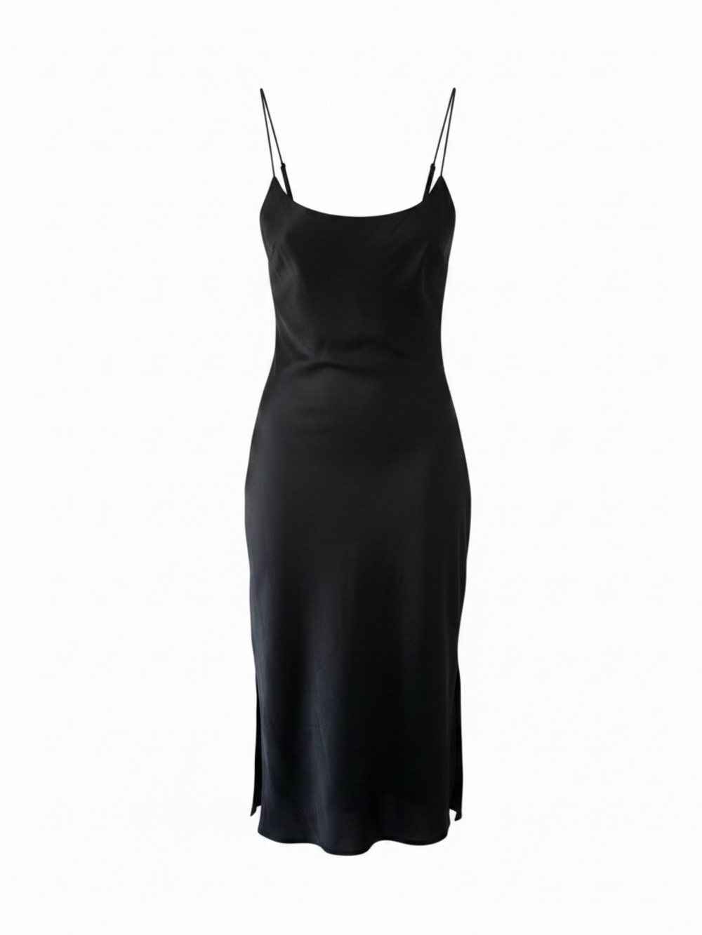 Express Classic Black Slip Dress with Spaghetti Straps